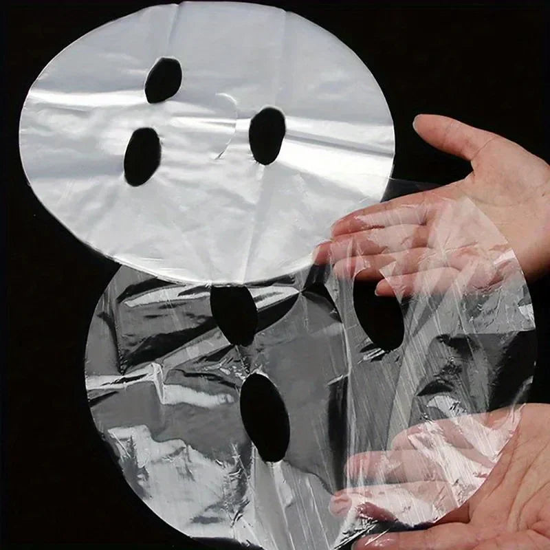 100 Clear Mask Sheets - Skincare Essentials for a Glowing Complexion - Disposable Hydrating Mask Facial Treatment Tool